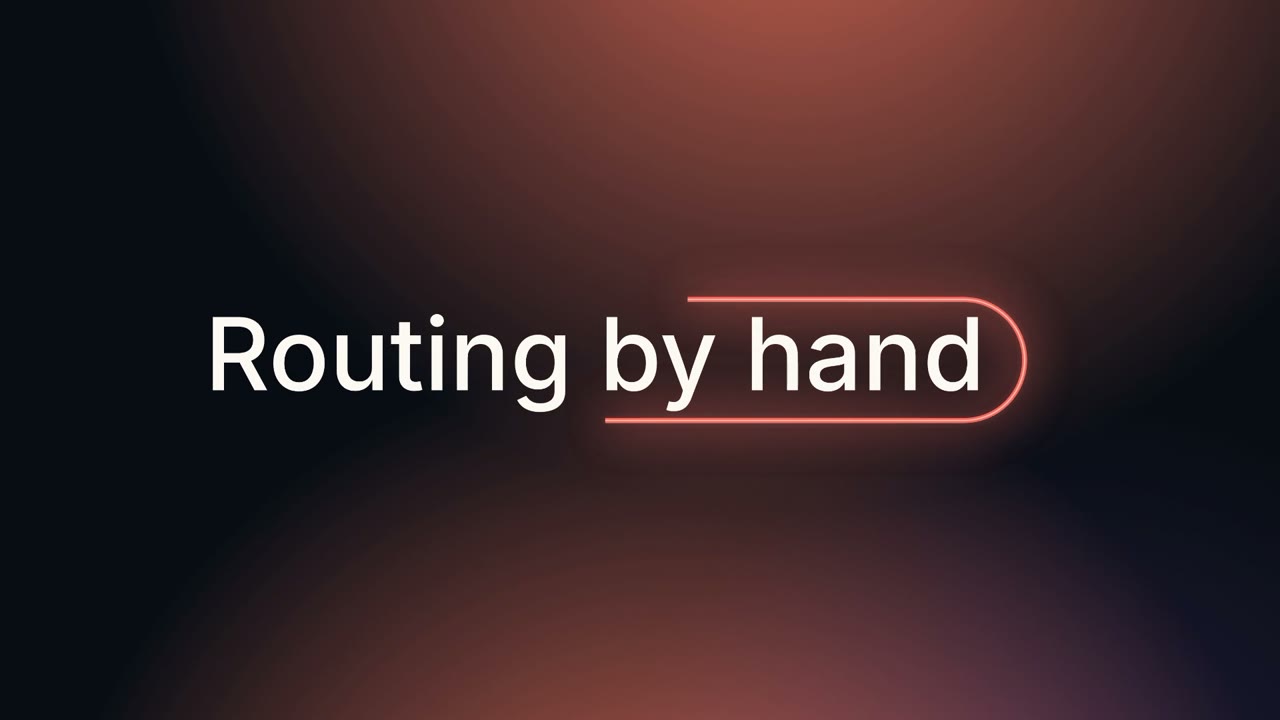 Routing by hand, in large type